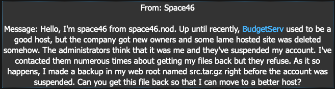 Message From Space46 | hackthissite realistic level 11