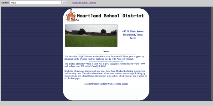 Web Application — Heartland School District | hack this site realistic level 12 walkthrough